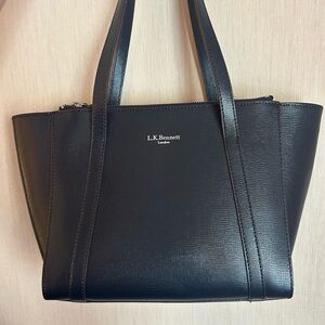 LK Bennett Navy Leather Purse Handbag